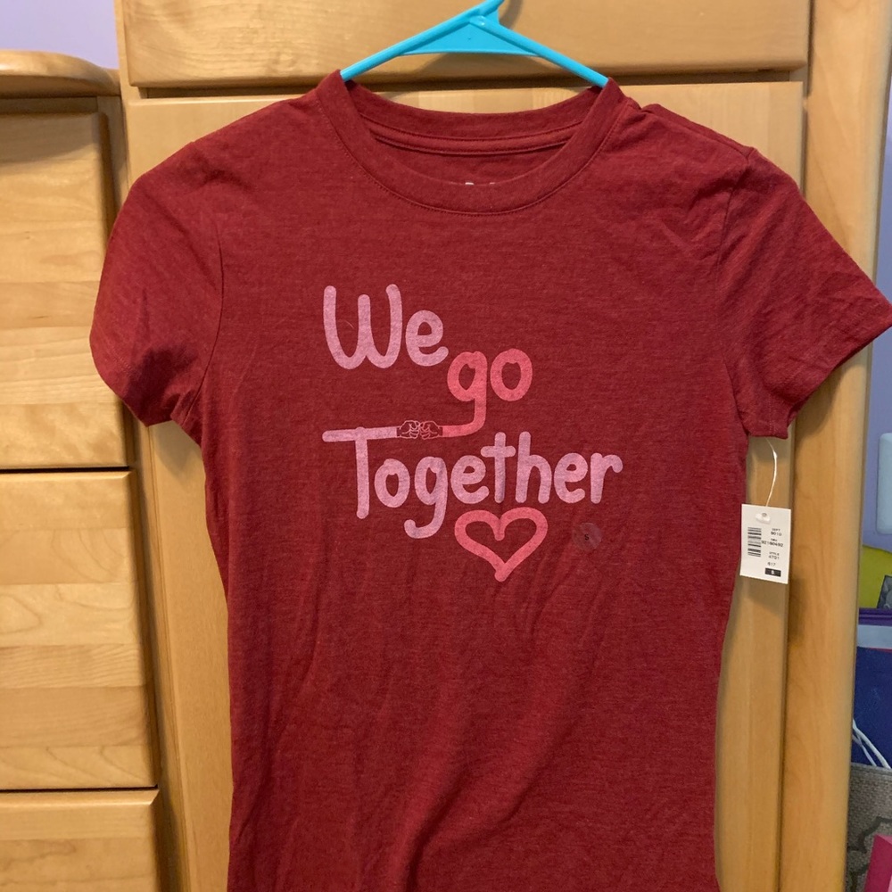 Red graphic tee
